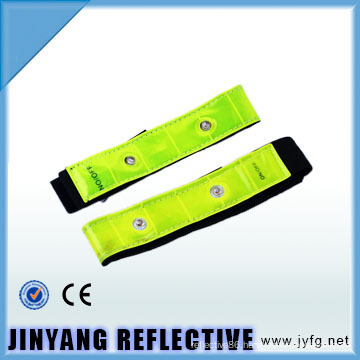 china LED pvc reflective elastic reflective armband